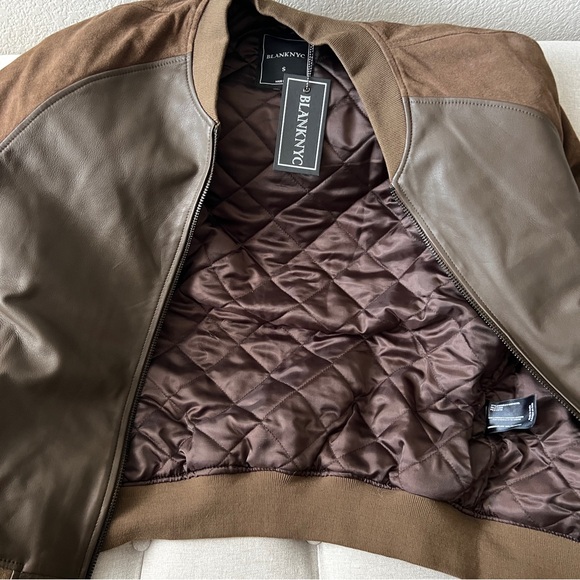 Blank NYC NWT men’s leather bomber size small - Picture 4 of 6